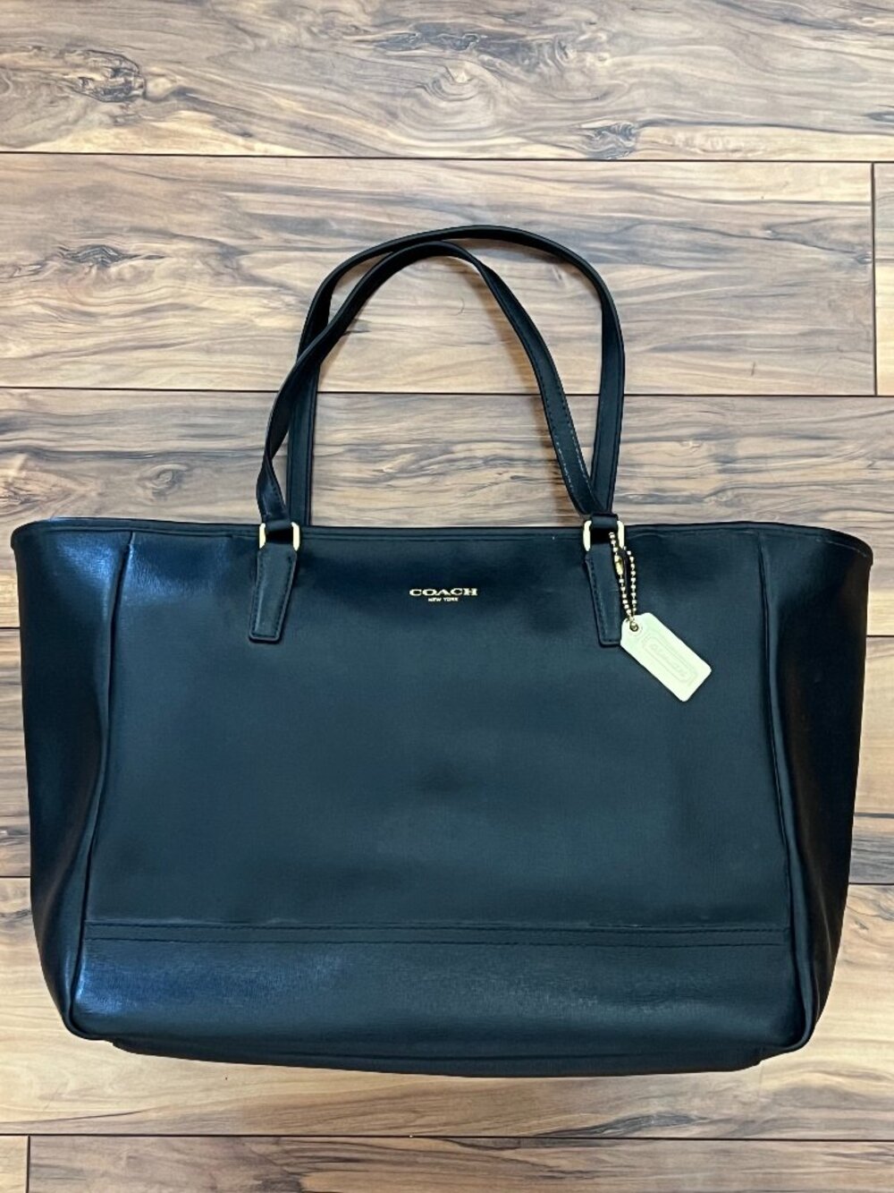 Coach East/West Medium Black Tote Black